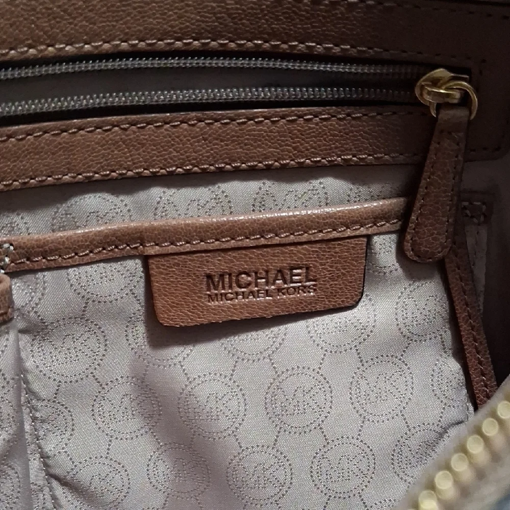 MICHAEL Michael Kors Brown Leather Interior with Gold Accents